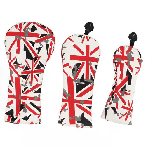 Lot De 3 Couvre-Tetes De Golf En Tissu Oxford, Motif Drapeau Britannique, Pour Les Amateurs De Golf