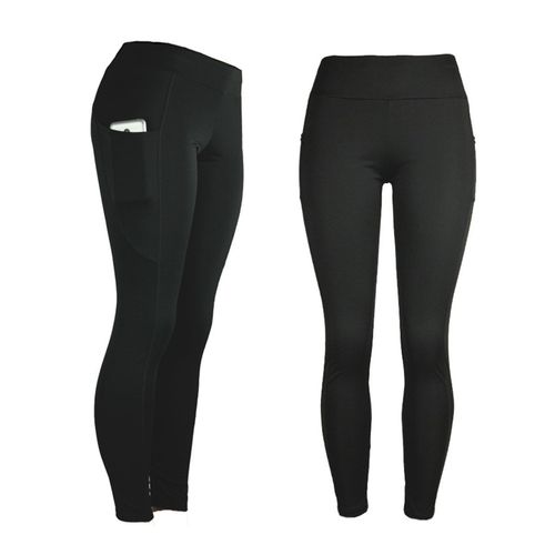 Leggings De Yoga Taille Haute Avec Poches Laterales Pour Femme, Leggings D'entrainement Et De Course A Pied, Noir, Taille Xl