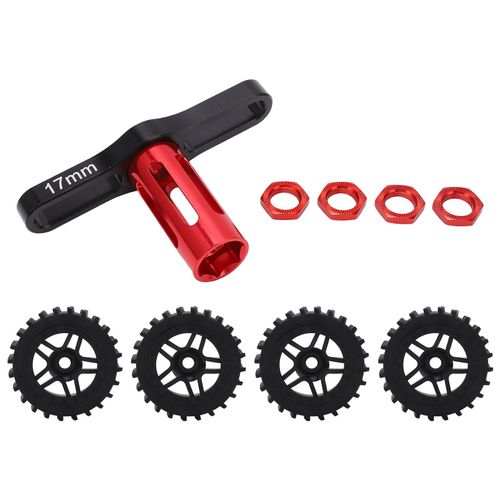 Lot de 4 pneus de camion RC 1/8, roues en caoutchouc, pieces de rechange, accessoires adaptes au vehicule tout-terrain HPI RC