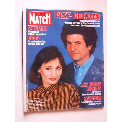 Paris Match  N° 1768 : Piaf-Cerdan , Sondage,Borg,Andrew, Les Bebes Bulles