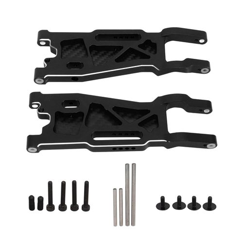 Ensemble de bras de suspension avant RC en alliage d'aluminium avec plaque de carbone, bras oscillants avant RC pour TRAXXAS 1/8 4WD SLEDG, noir