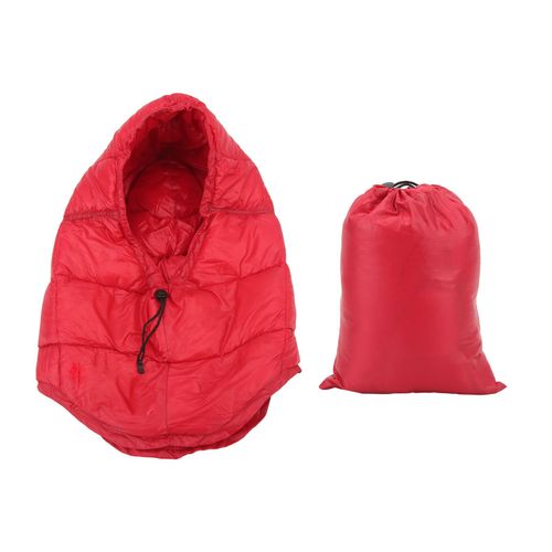 Bonnet D'hiver En Duvet De Canard Et Nylon Rouge Avec Cordon De Serrage, Coupe-Vent Et Chaud Pour L'exterieur, Pour Femmes Et Hommes