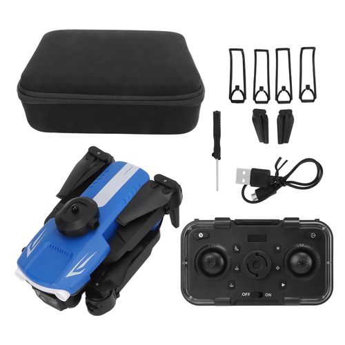 Drone En Plastique 4k Haute Definition, Double Objectif De Camera, Flux Optique, Positionnement, Evite Les Obstacles, Uav Pour 14 Ci-Dessus, Bleu, Triple Batterie-Qhfen
