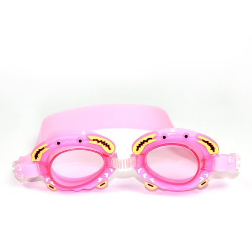 Lunettes De Natation Etanches Et Antibuee Pour Enfants, Motif Dessin Anime, Pour Garcons Et Filles, Motif Crabe Rose