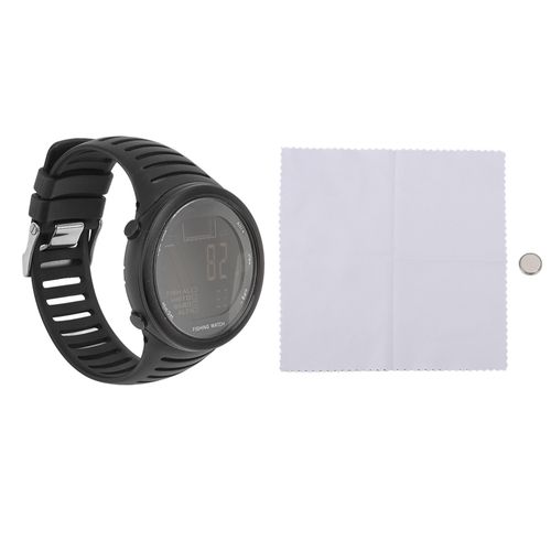 Montre De Peche Multifonctionnelle, Barometre, Etanche, Altimetre, Pression Atmospherique, Thermometre, Fr720b, Noir