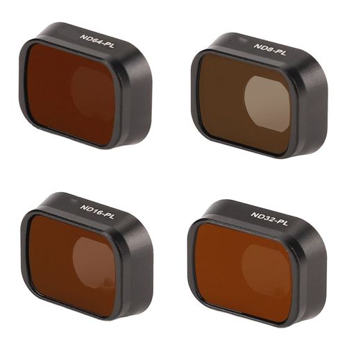 Lot De 4 Filtres D'objectif Pour Drone, Noirs, Nd8pl, Nd16pl, Nd32pl, Nd64pl, Multicouches, Pour Mini 3 Pro