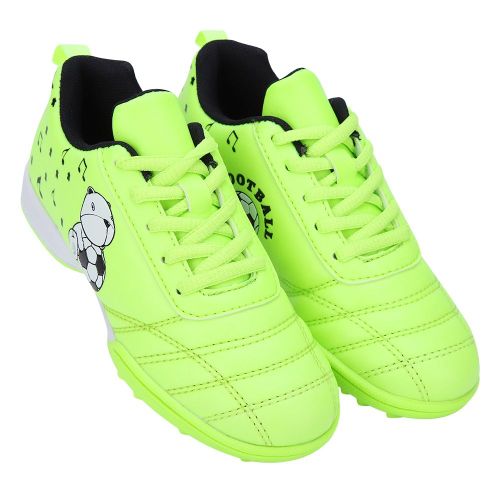 Chaussures De Football Pour Enfants, Antiderapantes, Respirantes, Basses, Pour L'entrainement, Vert Fluo