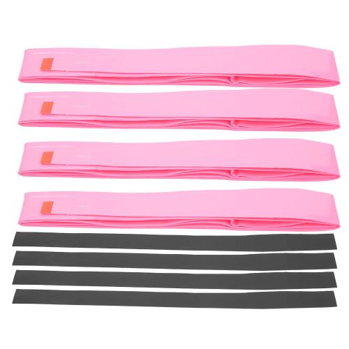 Lot De 4 Bandes Antiderapantes Pour Raquettes De Tennis Pour Enfants, Haute Adherence, Absorbant La Transpiration, Rose