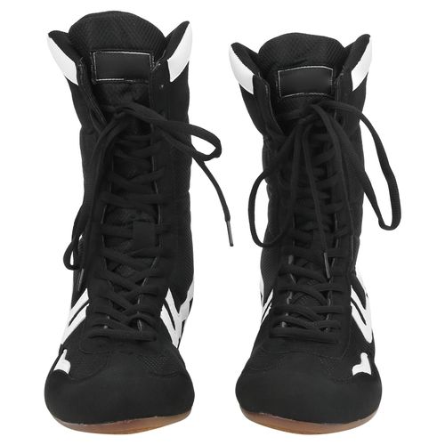 Chaussures De Boxe Montantes Pour Arts Martiaux, Taekwondo, Sanda (Noires)