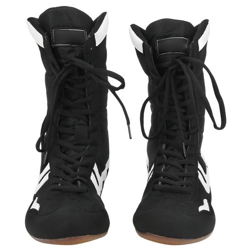 Chaussures De Boxe Montantes Pour Arts Martiaux, Taekwondo, Sanda (Noires)