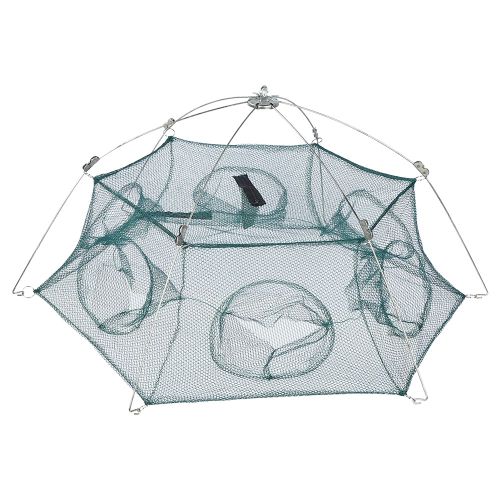 Filet De Peche Portable Pliable A Ouverture Rapide, Piege A Crevettes, Accessoire Pour Cage A Poissons, 6 Coins Fermes, 80 Cm