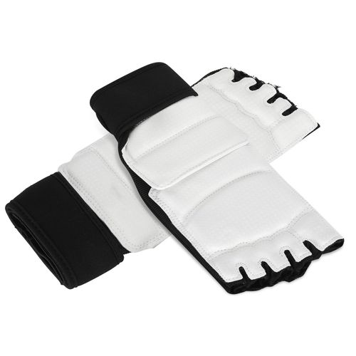 Lot De 2 Protege-Pieds De Taekwondo, Protection De Cheville Pour Adultes Et Enfants, Kickboxing, Entrainement En Salle, Noir Et Blanc, Taille L