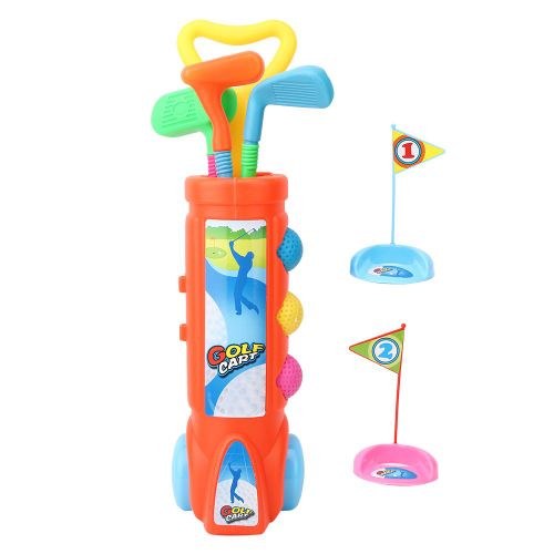 Jouets De Sport De Plein Air Pour Enfants, Cadeau De Mini-Golf, Balles De Jeu, Ensemble De Clubs De Golf Parent-Enfant, Couleur Aleatoire