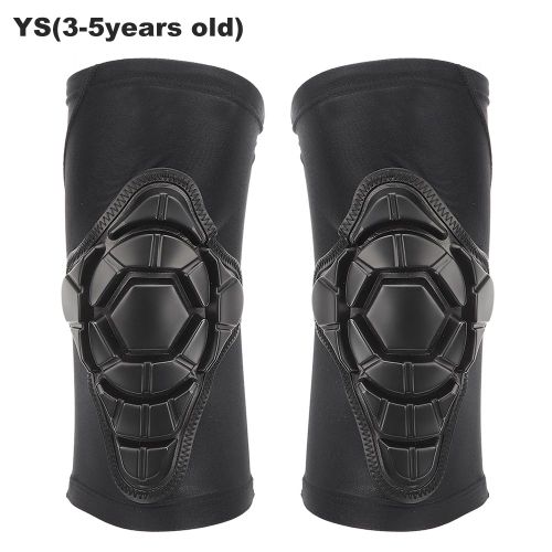 Lot De 2 Genouilleres Souples Anti-Collision Pour Enfants, Equipement De Protection Pour Le Cyclisme, La Trottinette, Le Skateboard, Le Velo, Noir (3-5 Ans)