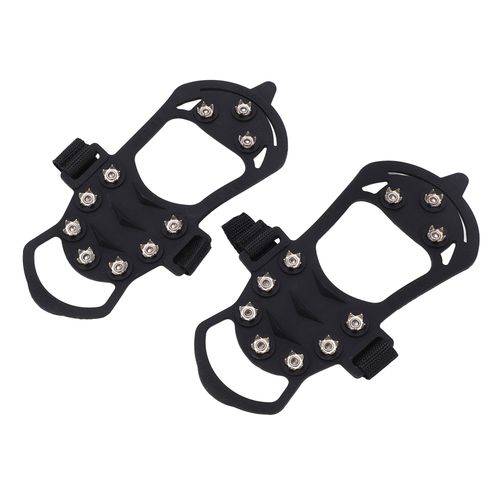 Lot De 2 Crampons A 10 Dents, Couvre-Chaussures Antirouille, Durables, Pour L'alpinisme, La Glace Et La Neige, Taille M