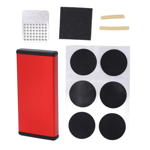 Kit De Reparation De Pneus De Velo, Sans Colle, Pour Velo De Route Et De Montagne, Rouge