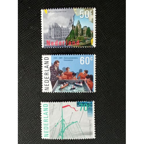Timbre Pays Bas Y T 1246 A 1248 Série : Anniversaires Et Événements En 1985 (030709 )
