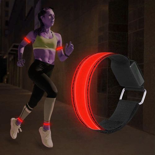Lot De 4 Bracelets Lumineux Reflechissants Usb Pour Le Jogging, La Course A Pied Et Le Sport En Plein Air