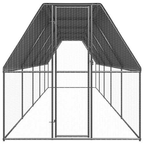 Vidaxl Poulailler D'extérieur 2x10x2 M Acier Galvanisé