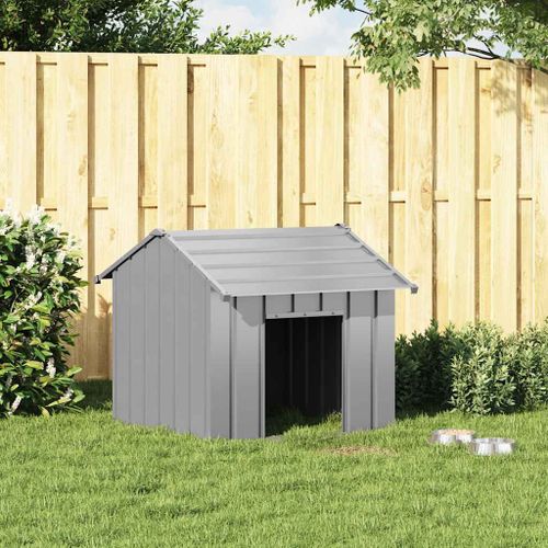 Vidaxl Niche Pour Chien Avec Toit Noir 85x107x81 Cm Acier Galvanisé