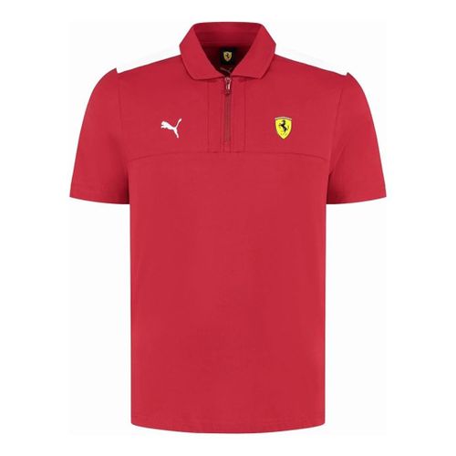 Polo Noir Avec Logo Ferrari F1, Puma Pour Homme