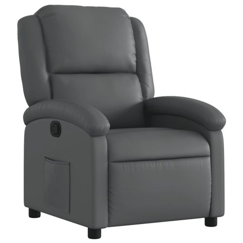 Vidaxl Fauteuil Inclinable Gris Similicuir