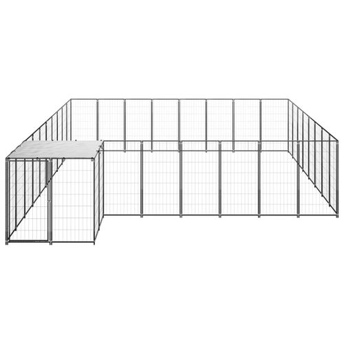 Vidaxl Chenil Noir 20,57 M² Acier