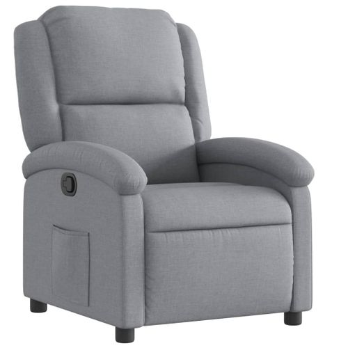 Vidaxl Fauteuil Inclinable Gris Clair Tissu
