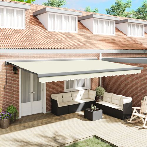 Vidaxl Store Rétractable Automatique Crème 500x300 Cm