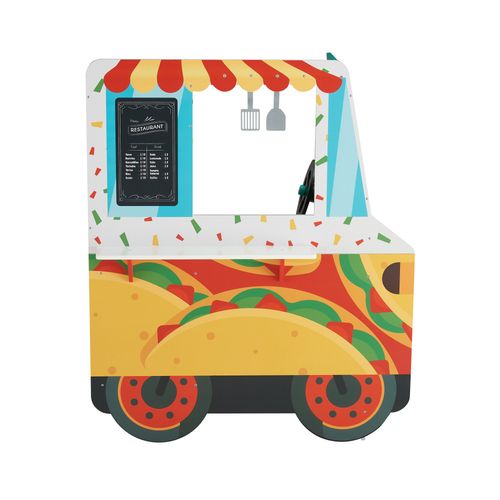 Teamson Kids Food Truck en Bois, Cuisine de Jeu pour Enfants, Camion Taco Ludique