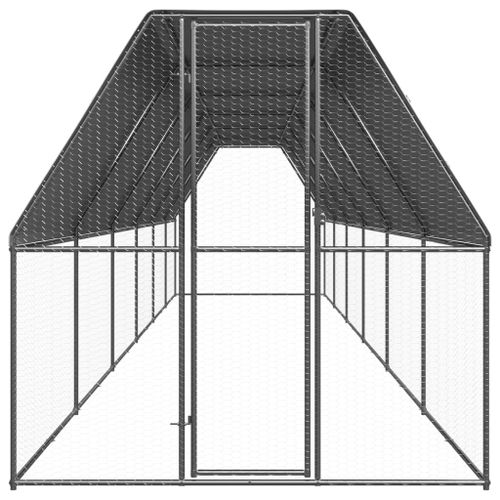 Vidaxl Poulailler D'extérieur 2x12x2 M Acier Galvanisé