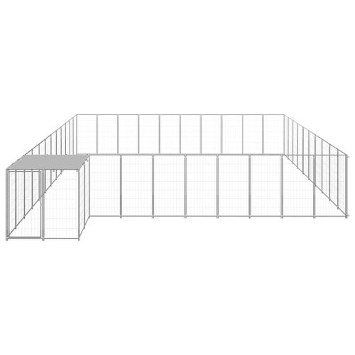 Vidaxl Chenil Argenté 31,46 M² Acier