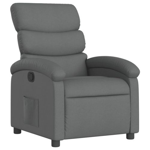 Vidaxl Fauteuil Inclinable Gris Foncé Tissu