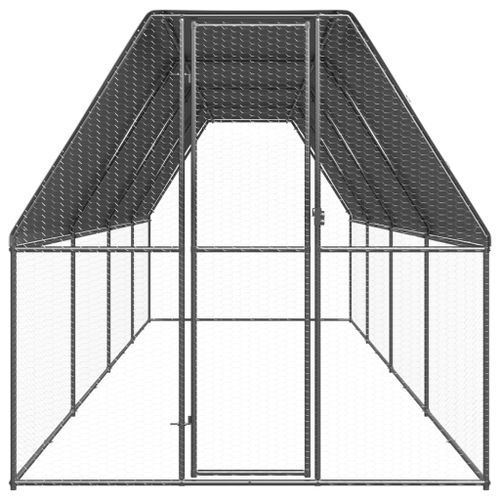 Vidaxl Poulailler D'extérieur 2x8x2 M Acier Galvanisé