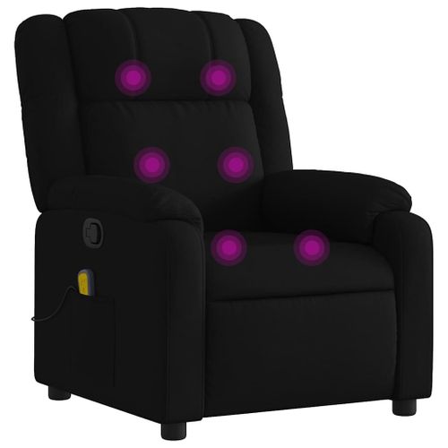 Vidaxl Fauteuil Inclinable De Massage Noir Tissu