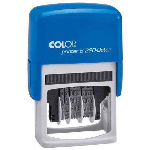 Colop Tampon Dateur Printer S220, Bleu/Gris