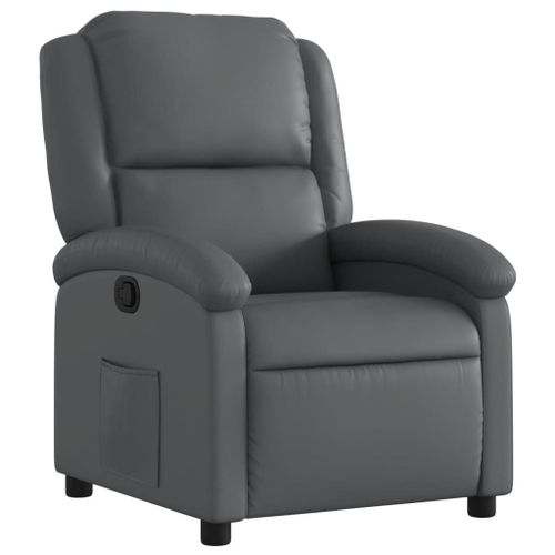 Vidaxl Fauteuil Inclinable Gris Similicuir