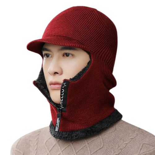 Ensemble Bonnet Et Echarpe Tricotes D'hiver, Bonnet Zippe, Cache-Oreilles, Double Polaire, Bonnet De Ski Coupe-Vent, Bonnet Thermique, Cache-Cou Pour Femmes Et Hommes, Ski, Cyclisme