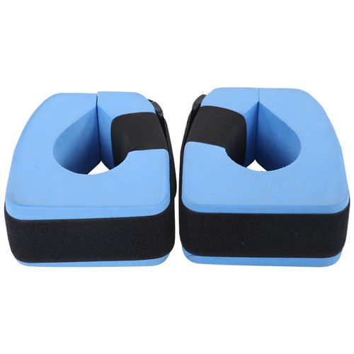 Brassard De Natation Pour Enfants, Bande Eva, Manchons Flottants Avec Sangle Auto-Agrippante, 1 Paire, Bleu/Sangle Auto-Agrippante