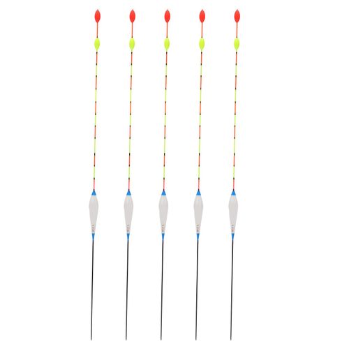 Lot De 5 Flotteurs De Peche Ultra-Resistants, Flotteurs Nanometriques, Haute Sensibilite, Pour Carpes, Carassins, Rivieres, Lacs, Eaux Douces