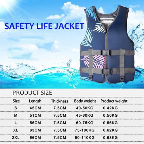 Gilet De Sauvetage Anti-Collision En Neoprene Pour Ski Nautique, Natation, Peche, Bateau, Kayak, Type C, M