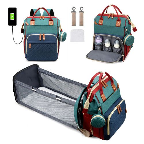 Sac A Langer 3 En 1 Pliable Pour Bebe, Berceau Portable, Sac De Voyage