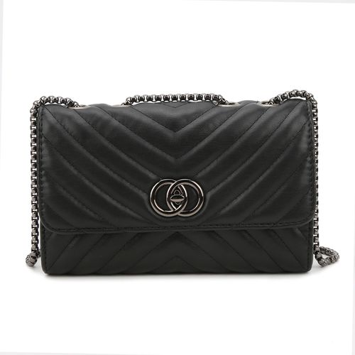 Sac a main matelasse en polyester pour femme, pochette a bandouliere avec chaine