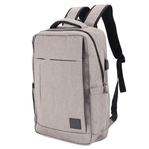 Sac a dos pour ordinateur portable OX PLOUGH, impermeable, en polyester, grande capacite, leger, de voyage, gris clair