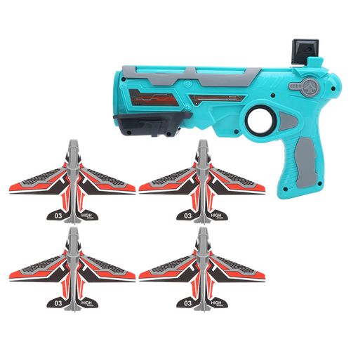 Catapulte de combat aerien en mousse pour l'exterieur, lanceurs d'avions, planeurs, jouets pour enfants, bleu