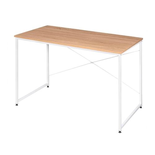 Bureau D¿Ordinateur En Excellent État. Couleur : Chêne Clair + Blanc