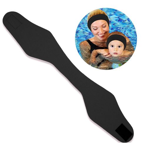 Bandeau De Natation Extensible, Flexible Et Durable, En Neoprene, Protege-Oreilles, Taille L, Noir
