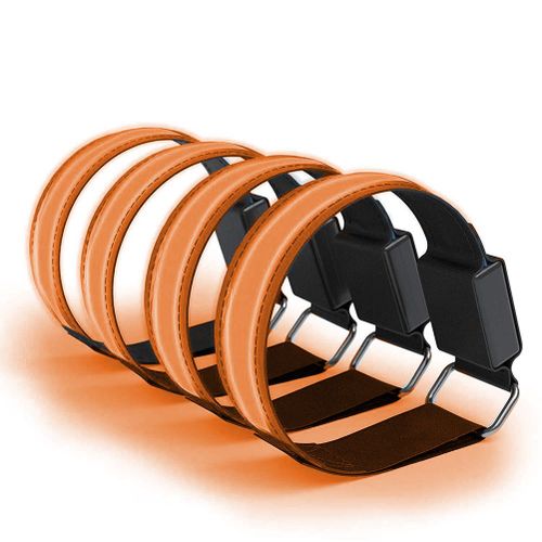 Lot De 4 Bracelets Lumineux Reflechissants Usb Pour Le Jogging, La Course A Pied Et Le Sport En Plein Air