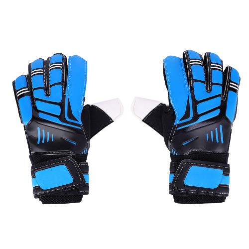 Paire De Gants D'entrainement De Gardien De But De Football Antiderapants En Latex Epais Bleu Pour Adultes (Bleu N¡Ã 7)