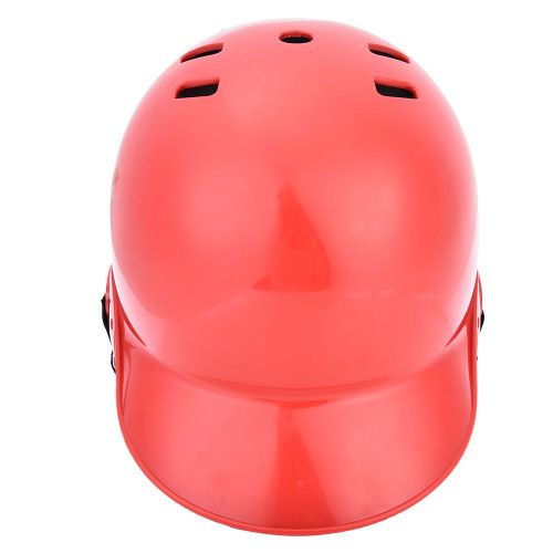 Casque De Baseball De Sport, Equipement De Protection Avec Sangle Pour Adultes, Enfants Et Adolescents (Rouge)